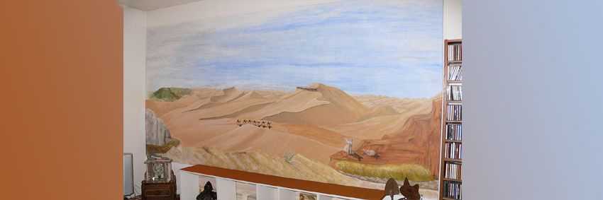 Trompe l'oeil mural :desert